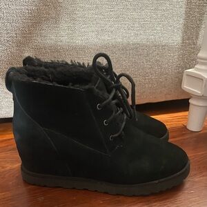 Ugg Black Wedge Boots - Size 9